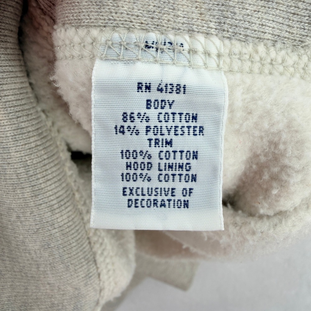 Polo Ralph Lauren Mens Full Zip Hoodie Heather Grey Fleece Lined Large Blue Pony - Picture 6 of 9
